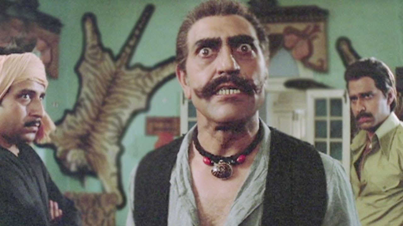 Legendary actor Amrish Puri expressed Indian anger and emotions in a flawless manner. Source: A still from Waaris (1988).