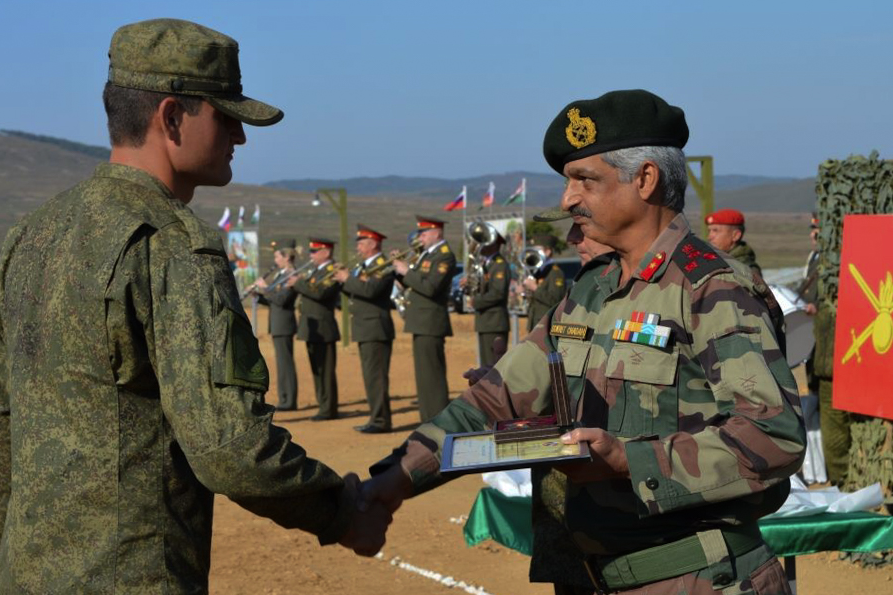 The exercises serve to facilitate cooperation and foster the exchange of relevant experience between the Indian and Russian armed forces.