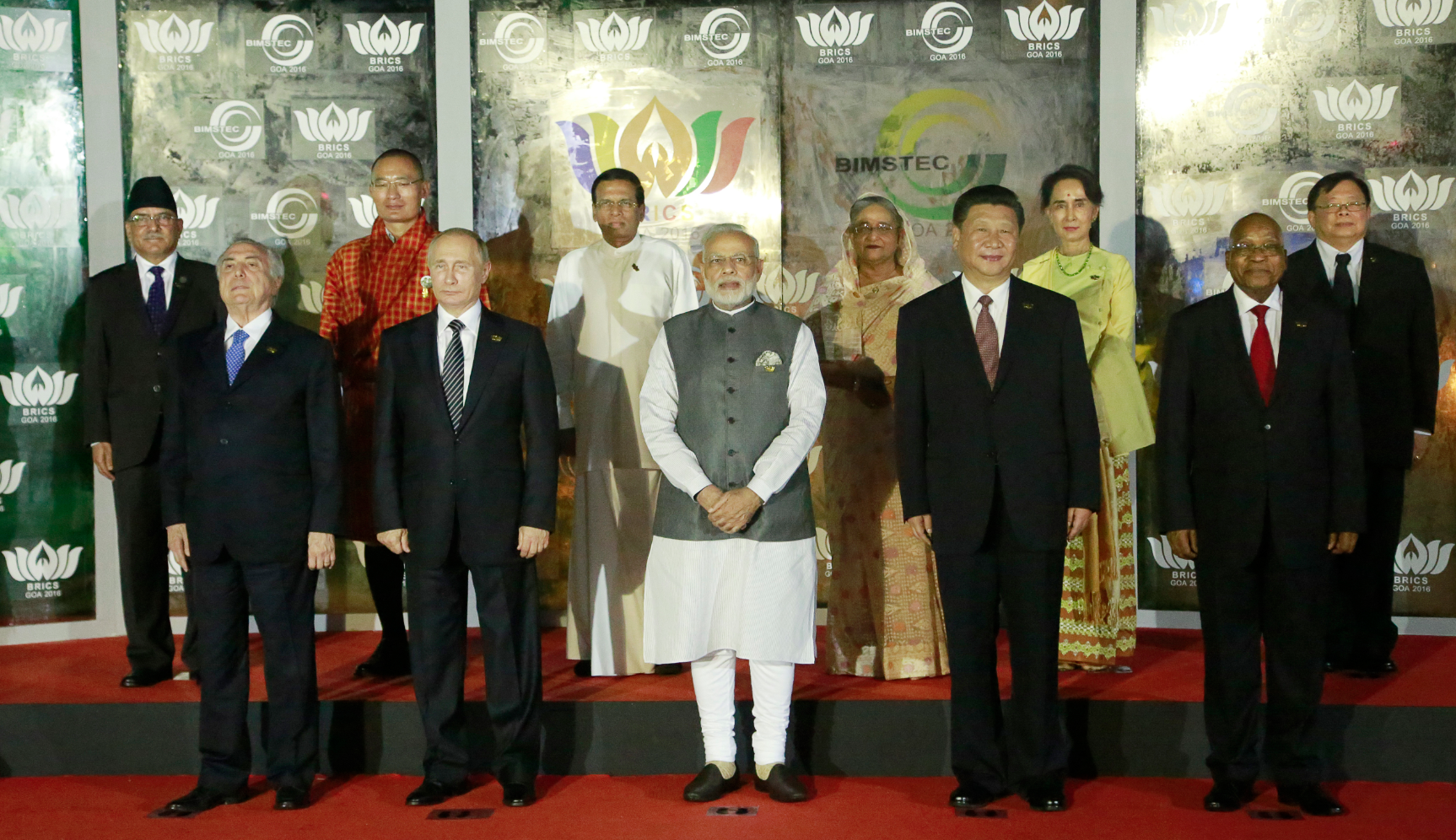 BRICS and BIMSTEC leaders in Goa.