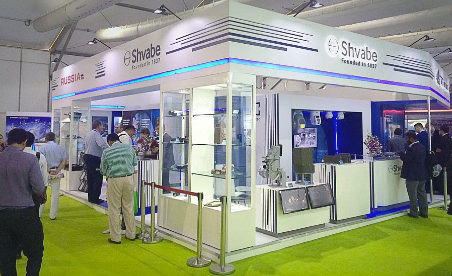 Shvabe pavilion at the Defexpo India 2016 exhibition.