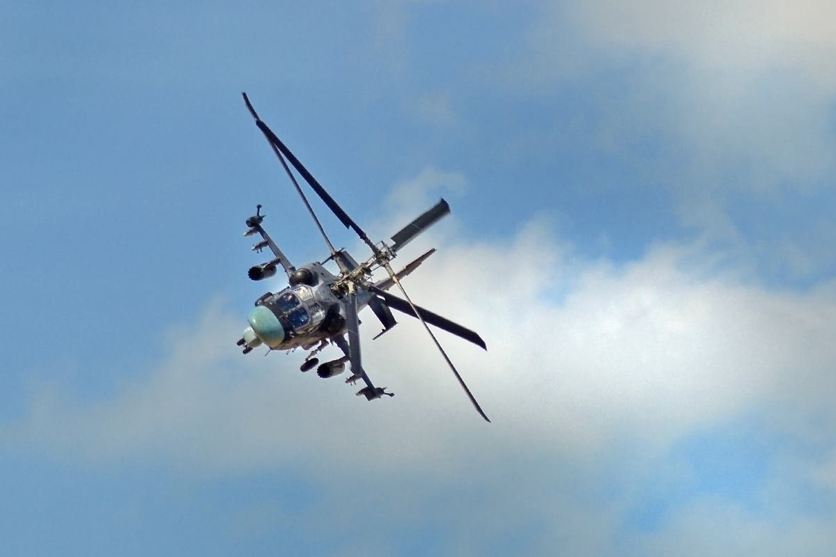 The Berkuts is the world's only aerobatic team that uses combat helicopters. 