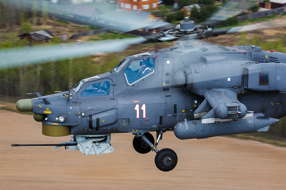 For their performances the team uses Mi-28 Night Hunter and Ka-52 Alligator combat helicopters.