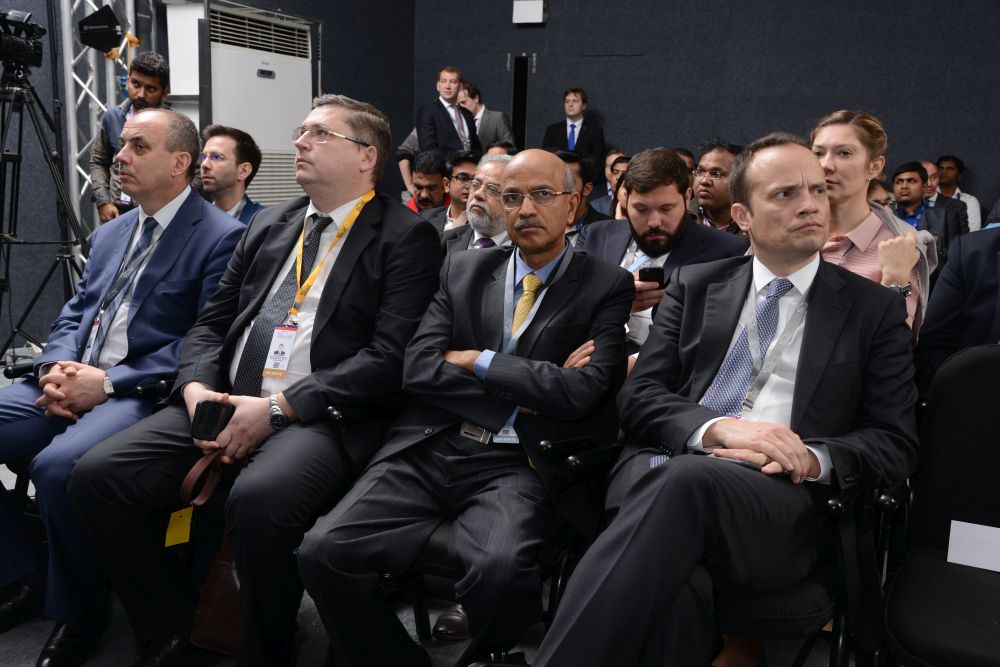 Participants of the Russia Country Seminar at the Vibrant Gujarat Forum, Jan. 11, 2017. 