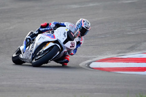 Marco Melandri sul nuovo tracciato che ha ospitato la prima gara del Mondiale Superbike in Russia (Foto: Itar Tass)