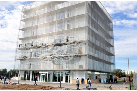 L'Hypercube progettato dall'architetto Boris Bernaskoni per Skolkovo (Foto: Ufficio Stampa)
