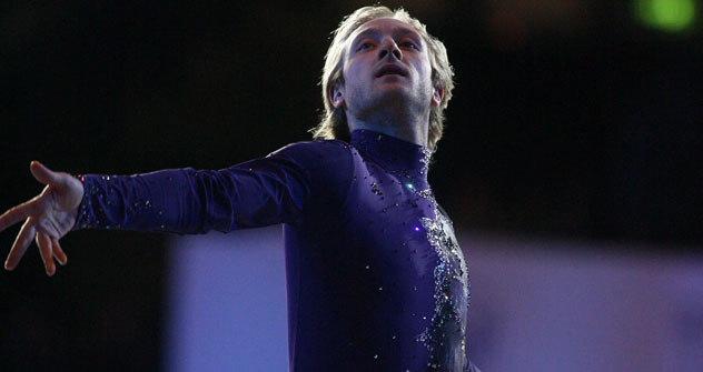 Il pattinatore russo Evgenij Plushenko (Foto: Itar-Tass)