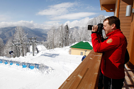 Il primo ministro russo Dmitri Medvedev appoggia la proposta governativa di prezzi calmierati nelle strutture ricettive di Sochi 2014 (Foto: Itar-Tass)