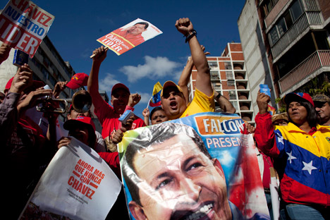 Sostenitori del presidente venezuelano Hugo Chavez (Foto: Ap)