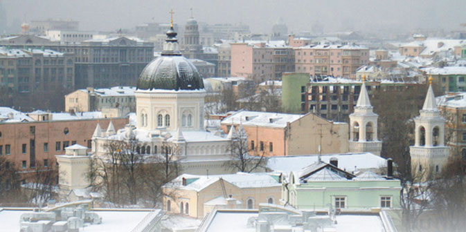Uno scorcio imbiancato di Mosca (Foto: Nikolai Avvakumov)