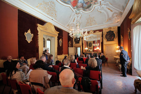 La conferenza stampa di presentazione della manifestazione "Primavera russa" a Villa Niscemi di Palermo (Foto: Francesco Malavolta)