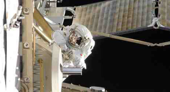 Il nuovo equipaggio della Stazione Spaziale Internazionale il 29 marzo 2013 ha raggiunto la navetta spaziale con un volo durato solamente poche ore (Foto: Nasa)
