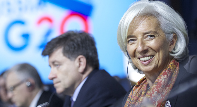 Christine Lagarde, a capo del Fondo Monetario Internazionale, al summit G20 di Mosca (Foto: AP)
