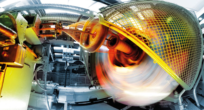 All'interno del nuovo impianto di Prysmian Group a Rybinsk (Foto: Ufficio Stampa)