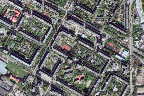 Il quartiere teatro della sparatoria, ripreso dall'alto (Fonte: Google)