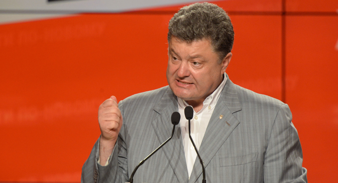 Il neo eletto presidente ucraino Petr Poroshenko (Foto: Mikhail Voskresenski / Ria Novosti)