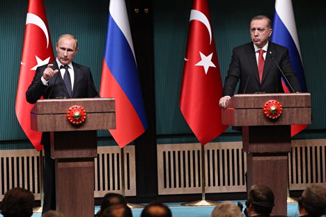 Il Presidente russo Vladimir Putin insieme al Presidente turco Recep Tayyip Erdogan (Foto: Konstantin Zavrazhin / RG)