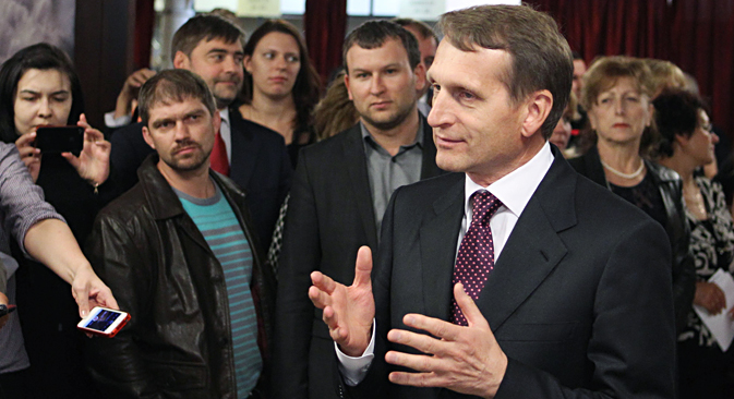 Lo speaker della Duma di Stato Sergei Naryshkin (Foto: Sergei Kuksin / RG)