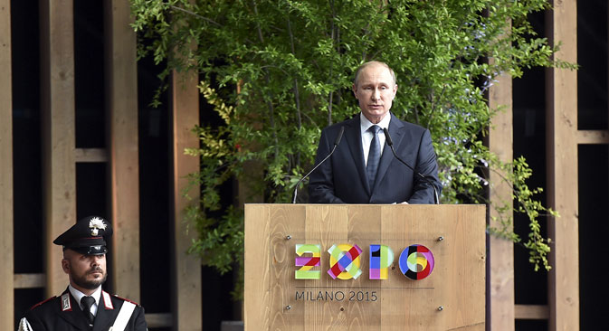 Il Presidente russo all’Expo di Milano (Foto: Reuters)