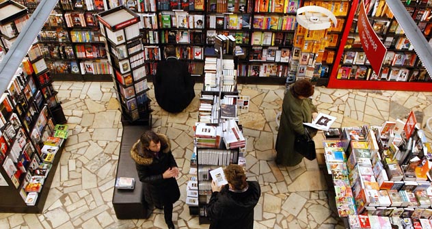 第一回「読書の夜(ビブリオノーチ)」運動がロシア全土で開催された。 ＝コメルサント通信撮影　