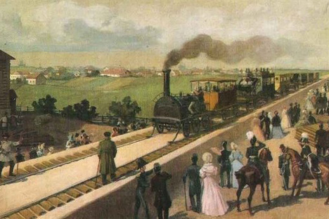 ロシア初の鉄道、1837年。