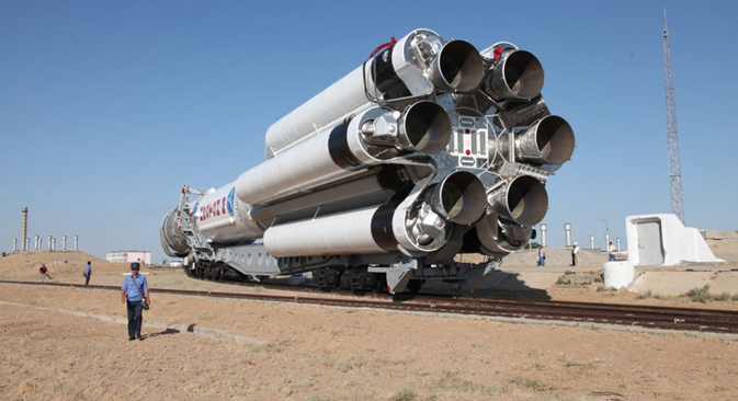 事故が起きた「プロトンM」と「グロナスM」3機の製造および発射準備にかかった費用は、 約44億ルーブル（約132億円）　＝タス通信撮影