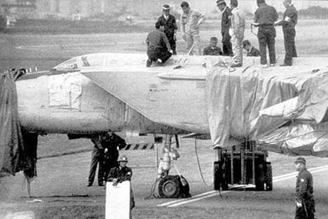 べレンコが亡命に使ったMiG-25P（同型機）　＝Press photo撮影