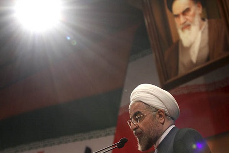 ハサン・ロウハニ大統領はこう話した。「イラン抜きで中東問題を解決することは不可能だということを、世界は知っておく必要がある。」＝AP通信撮影