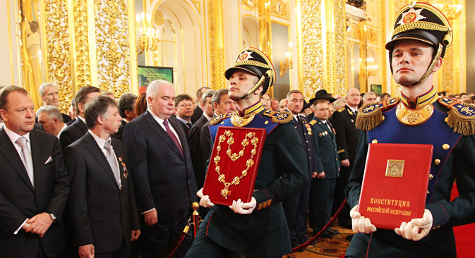 2013年12月12日、ロシアは憲法成立20周年を迎えた＝タス通信撮影