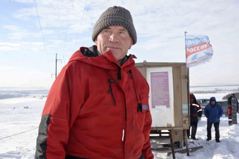 70歳になるピョートル・ゲオルギエビッチ・グリゴリエフさん＝ロシースカヤ・ガゼタ（ロシア新聞）撮影