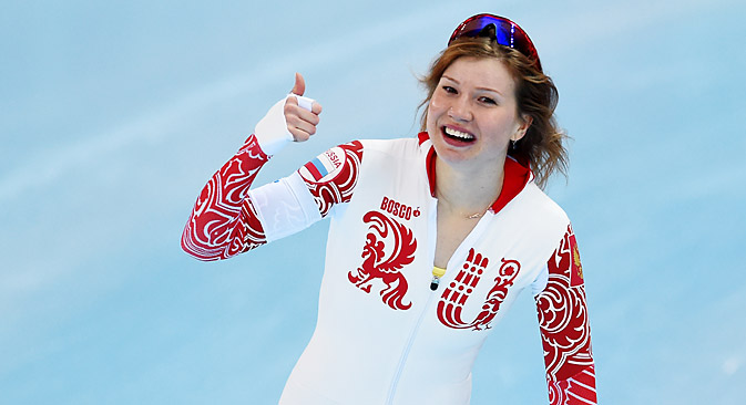 올가 파트쿨리나가 스피드스케이팅 500m에서 러시아 대표팀에 은메달을 선사했다. (사진제공=블라디미르 바라노프/ 리아 노보스티)