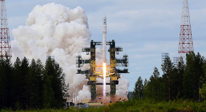 친환경 우주로켓 ‘앙가라 1.2PP’가 지난 9일 플레세츠크 우주기지(космодром Плесецк)에서 성공적으로 발사됐다. (사진제공=리아 노보스티)