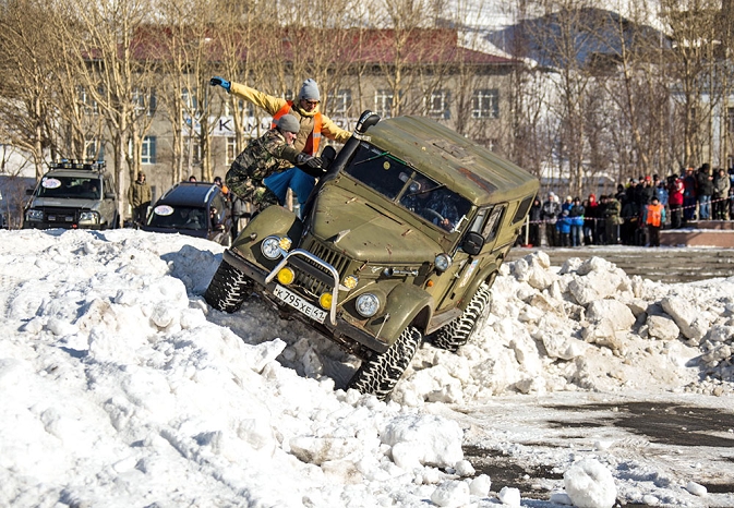 Вештачки снег за специјална трка на Камчатка