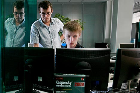 Лабораторија Касперског (Kaspersky Lab) је један од кључних играча на руском тржишту софтвера. Извоз: ИТАР-ТАСС.