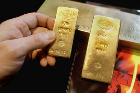 У Русији се од 2008. бележи годишњи раст количине извађеног и произведеног злата. Извор: ИТАР-ТАСС.