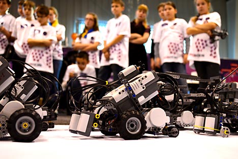 Para muitos participantes do festival a robótica é mais uma paixão de infância Foto: Gazeta Russa