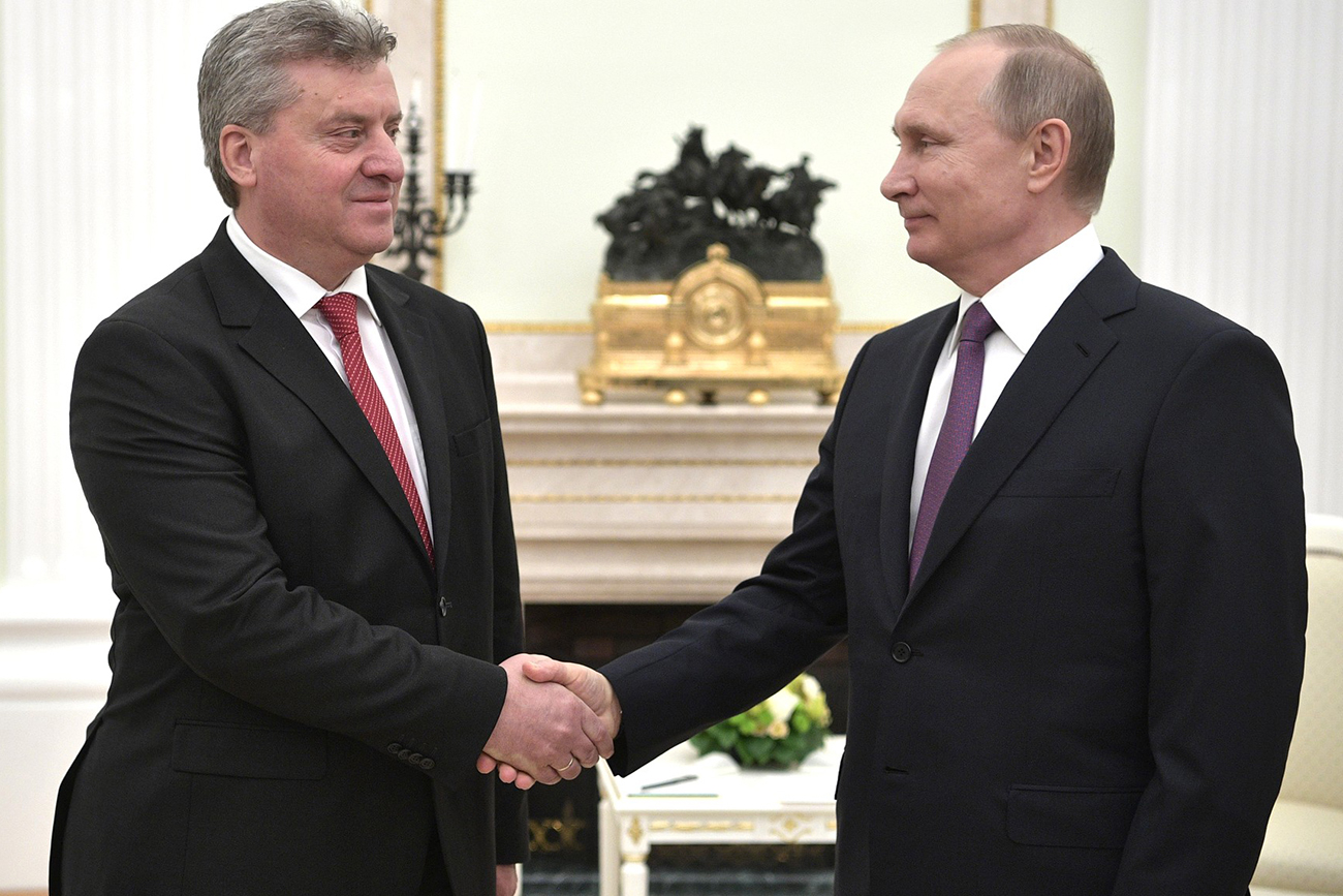 Gjorgje Ivanov in Vladimir Putin. 