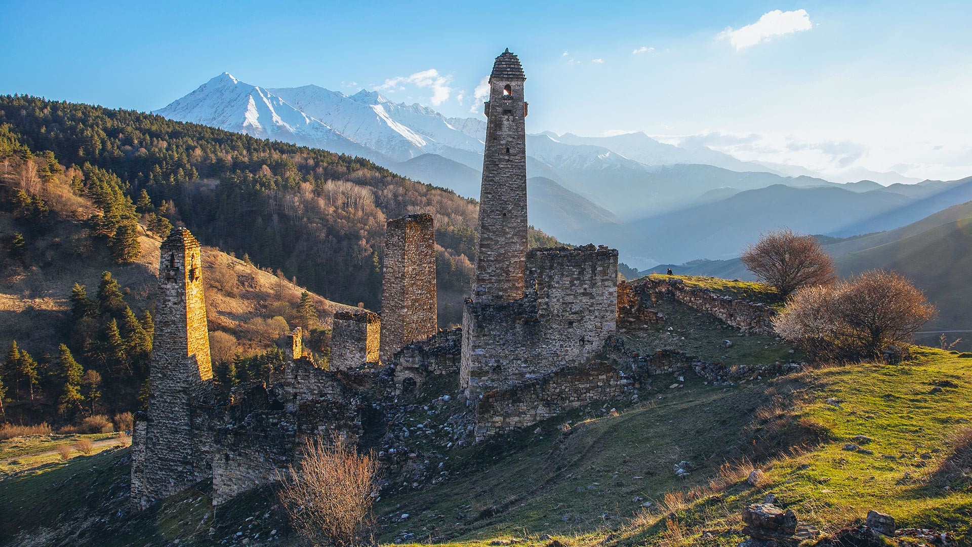 Towers of the Jeirakh Gorge in Ingushetia