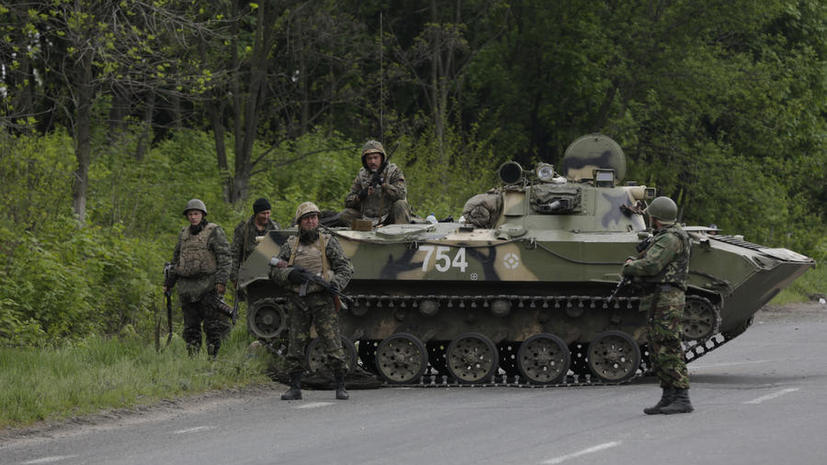 Ополченцы подбили БТР украинской армии под Краматорском, погибли 7 солдат