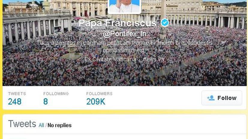 Veni vidi vici: Twitter-аккаунт Папы Римского на латыни завоёвывает популярность