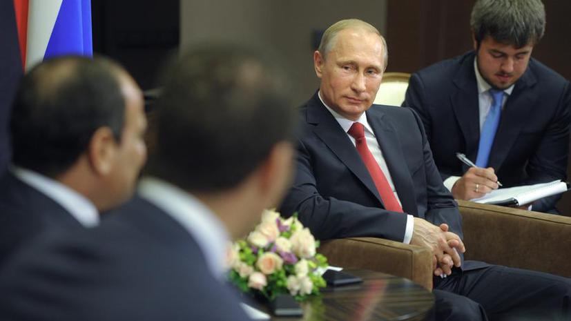 Владимир Путин: Между ТС и Египтом может быть создана зона свободной торговли