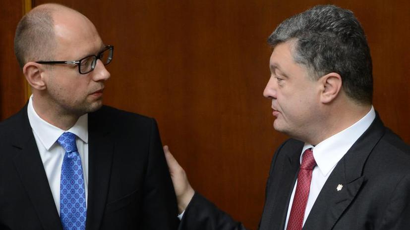 Блок Петра Порошенко незначительно отстаёт от партии Арсения Яценюка по итогам подсчёта 80% голосов