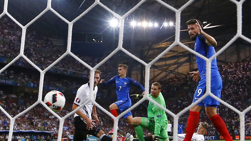 Франция обыграла Германию со счётом 2:0 и вышла в финал Евро-2016