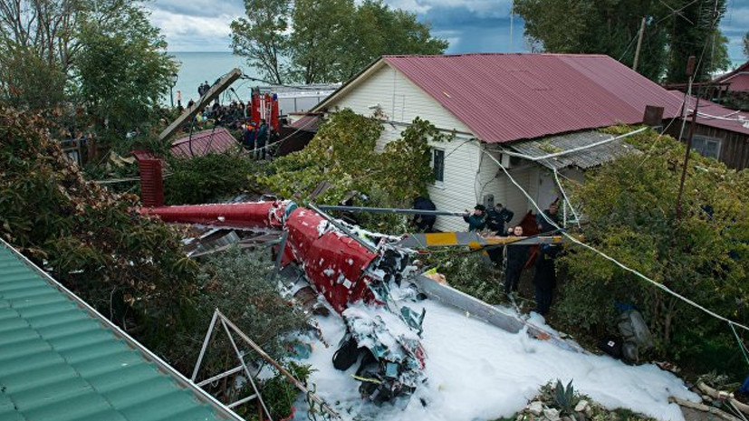 В Сочи расследуют обстоятельства крушения вертолёта 