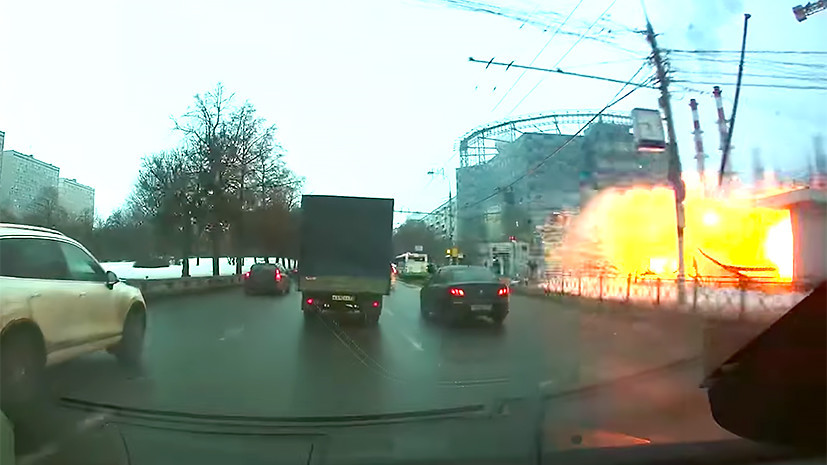 Момент взрыва у метро «Коломенская» попал на видео