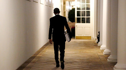 Барак Обама в резиденции Белого дома в Вашингтоне 