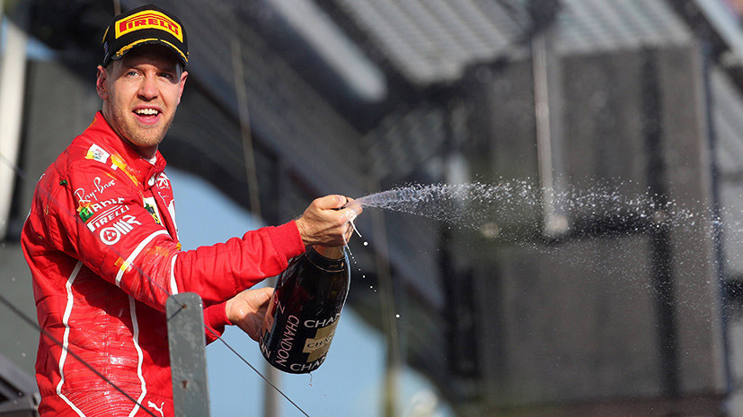 «Феттель должен пиво»: немецкий пилот «Феррари» выиграл первую гонку сезона в «Формуле-1»