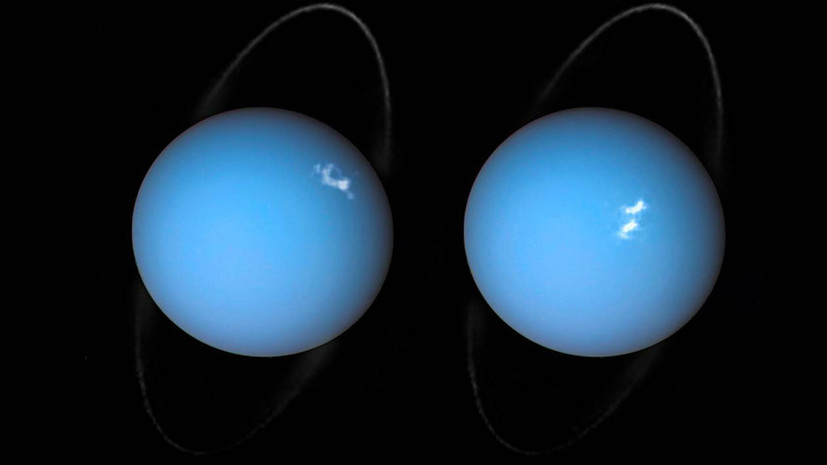Космическое представление: телескоп «Хаббл» снял полярное сияние на Уране