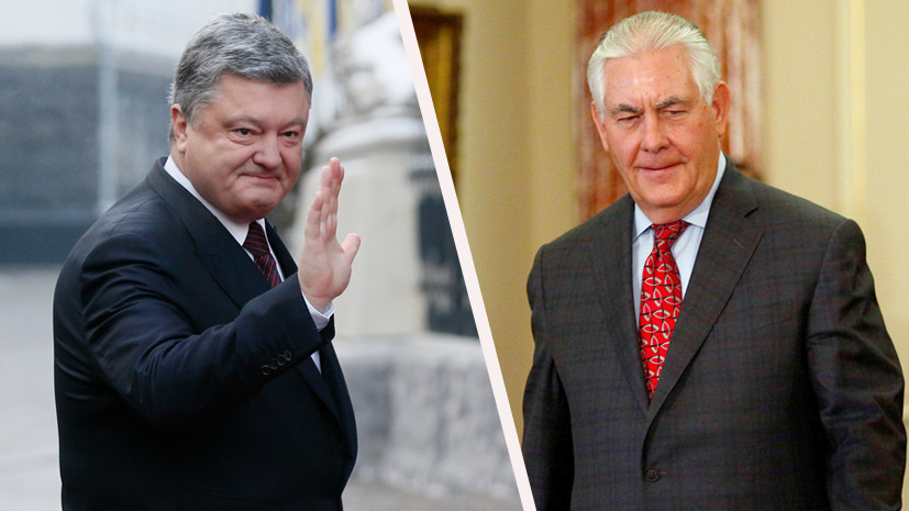 Блакитные каски: Порошенко обсудил с Тиллерсоном размещение миротворцев в Донбассе