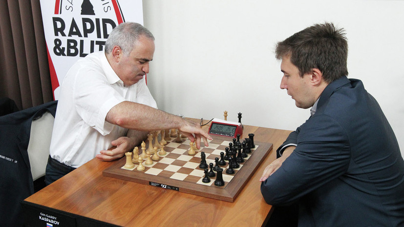 Возвращение без побед: Каспаров сыграл вничью с Карякиным в первом за 12 лет официальном шахматном турнире
