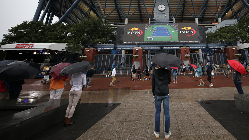 Дождь подал навылет: российские теннисисты не смогли сыграть во второй день US Open из-за непогоды